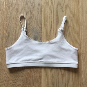 White and tan bra